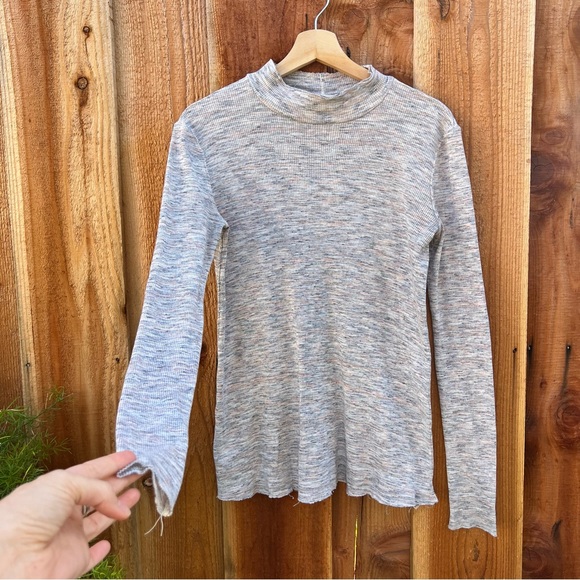 Free People Multi-Color Stonecold Mock-Neck Split-Back Top 🌿 - Picture 4 of 9